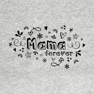 Mama Forevers Symbols of Love Black T-Shirt